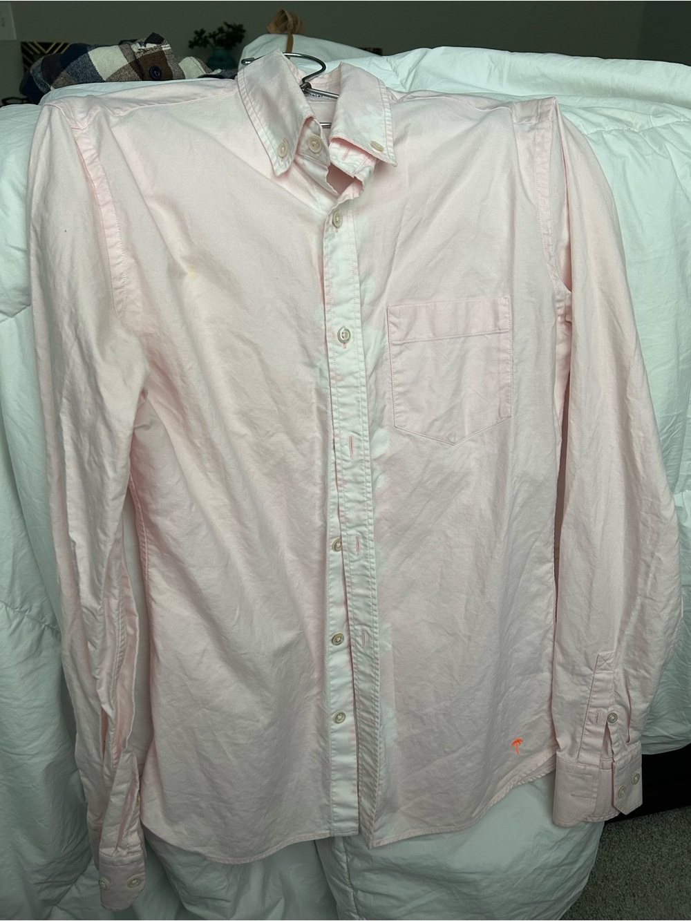 Tomas Maier Light Pink Cotton Button-Down Shirt